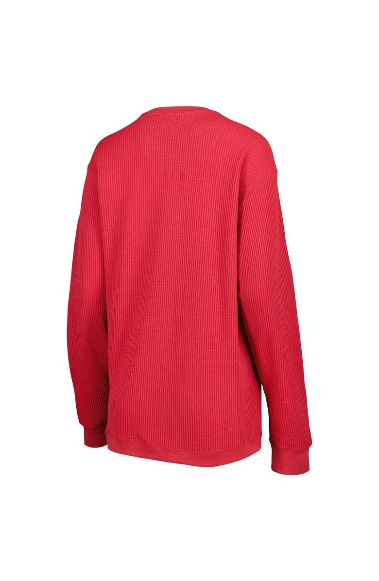 PRESSBOX Women's Pressbox Crimson Indiana Hoosiers Surf Plus Size Southlawn Waffle-Knit Thermal Tri-Blend Long Sleeve T-Shirt, Alternate, color, 