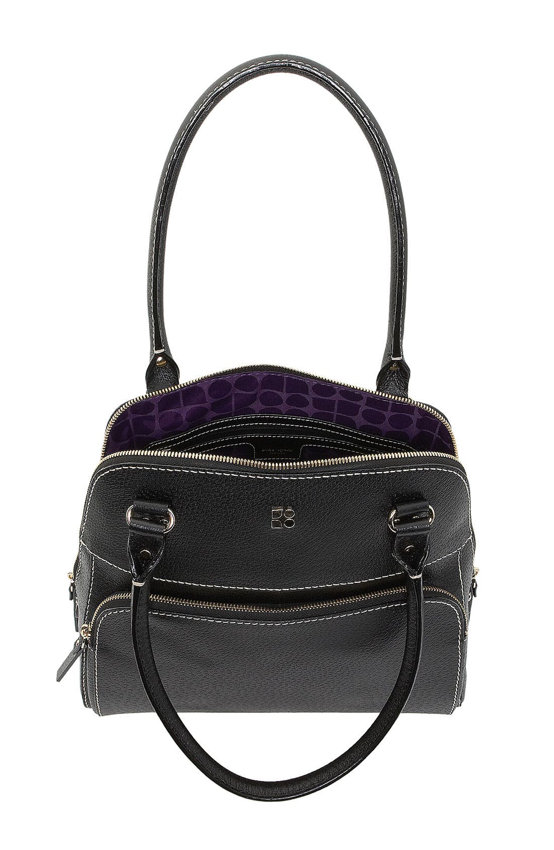 kate spade 'tarrytown - small maeda' dome satchel, Alternate, color, BLACK