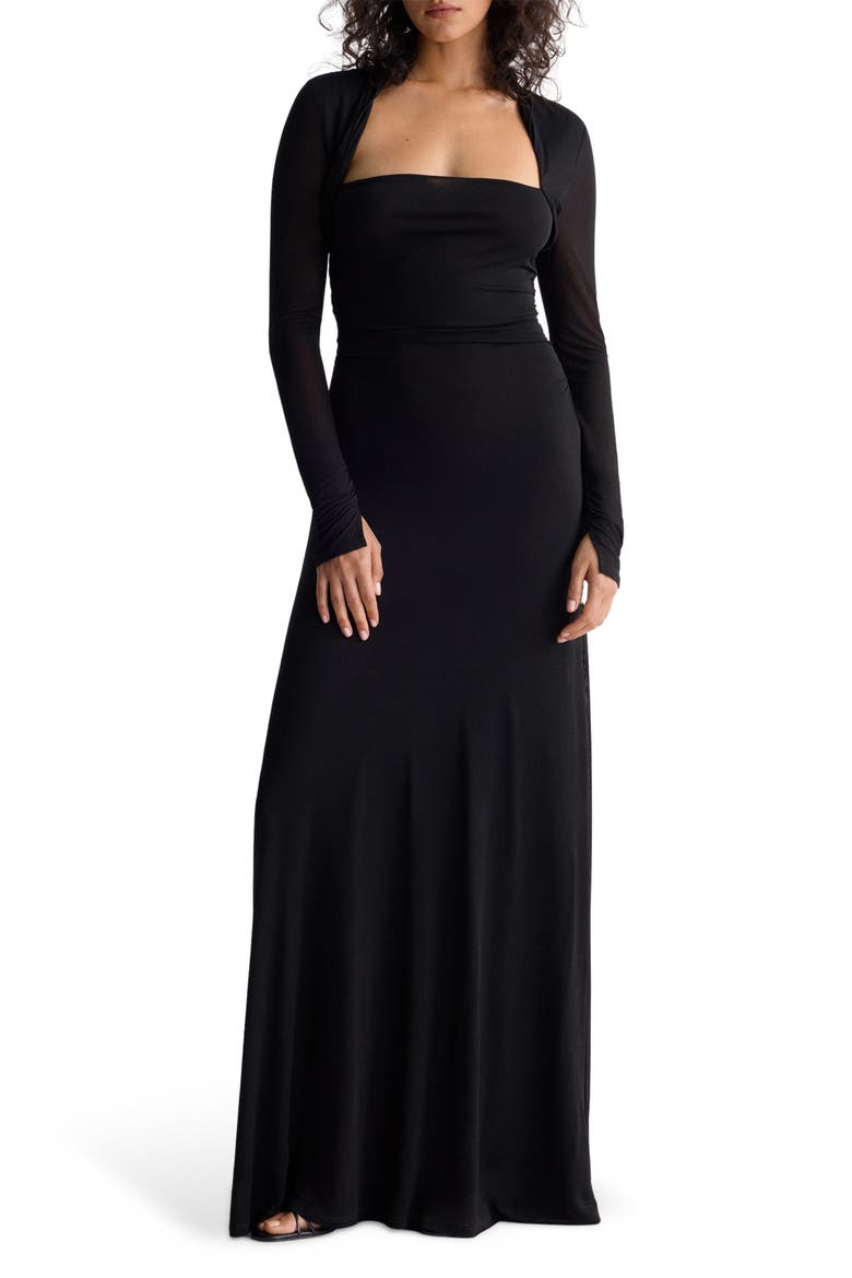 Ariela Maxi Dress, Main, color, BLACK