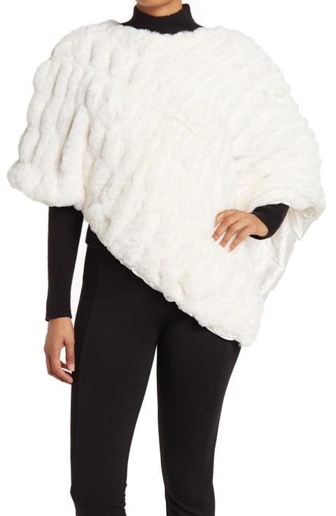 Faux Fur Poncho