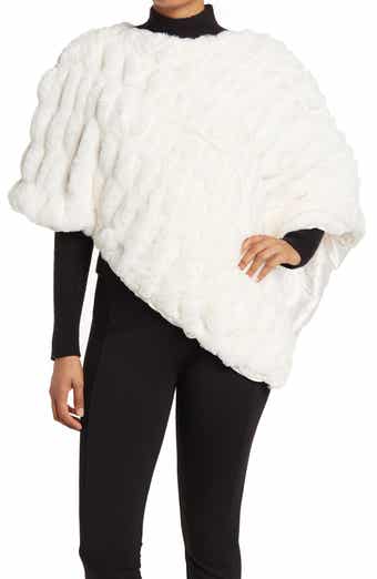 La Fiorentina Faux Fur Poncho