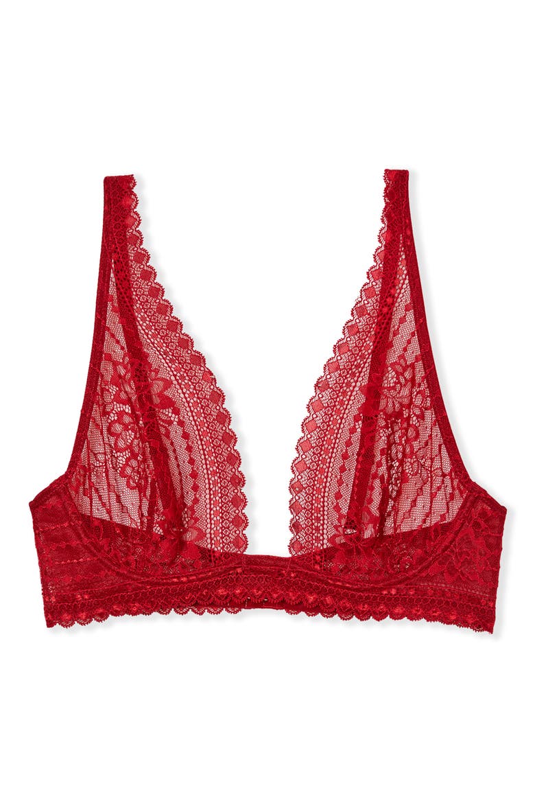 Panama Sheer Lace Contour Bra, Alternate, color, CARDINAL