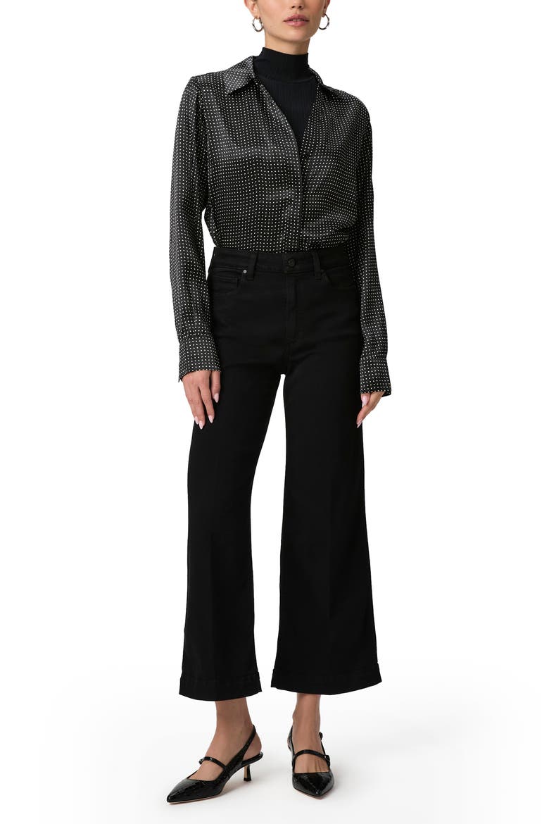 Anessa High Waist Ankle Wide Leg Jeans, Alternate, color, BLK SHADOW
