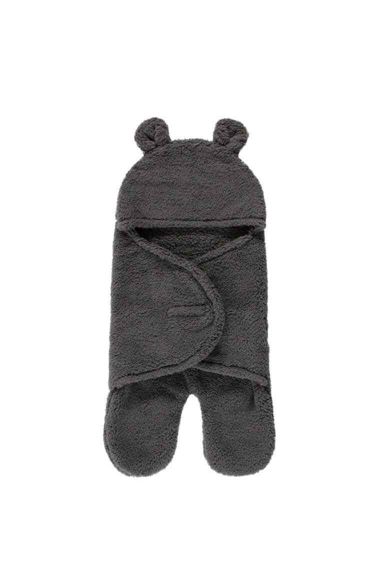 Animal Fluffy Baby Outdoor Stroller Sack Wrap, Main, color, Charcoal