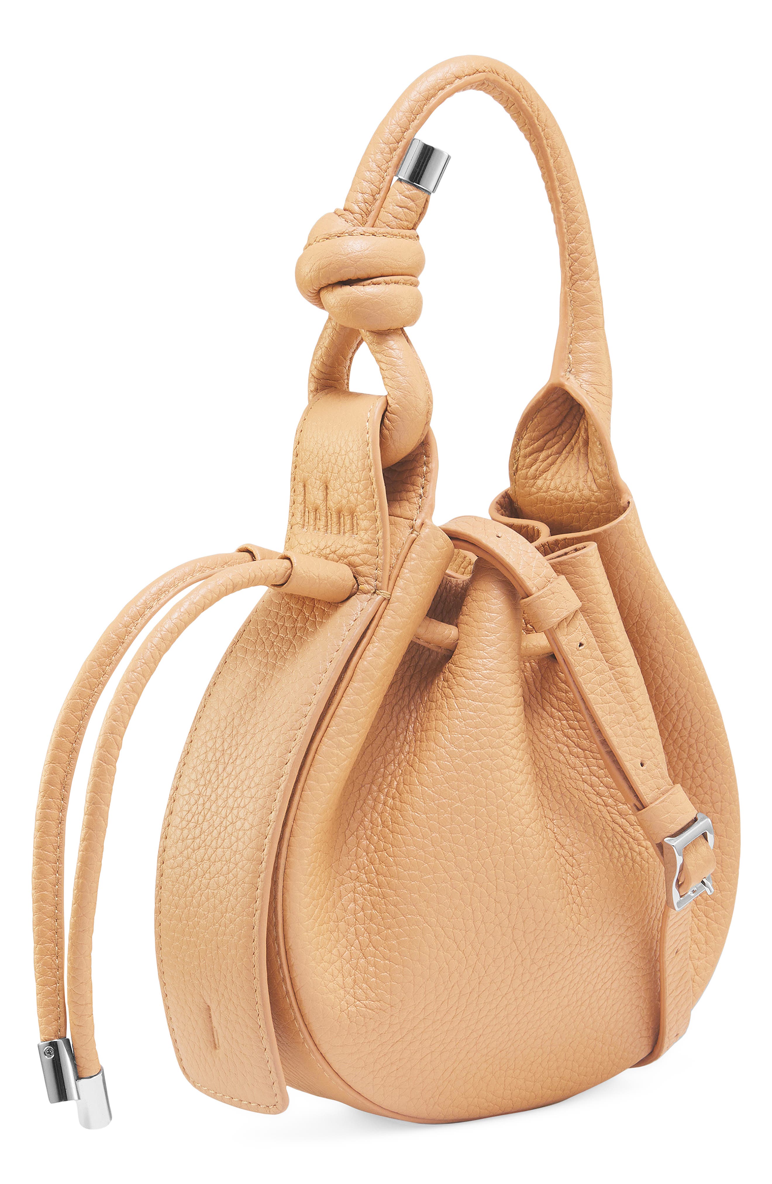 Mini Ina Pebble Leather Crossbody Bag, Alternate, color, PEACH