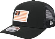 New Era Men's New Era Black Baltimore Orioles Flag 9SEVENTY Stretch-Snap Hat