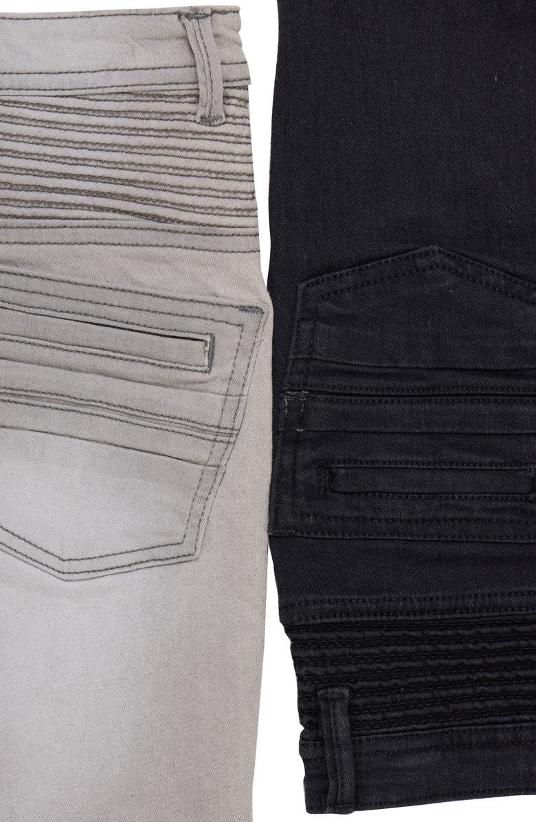 XRAY Kids' Assorted 2-Pack Slim Fit Stretch Moto Jeans, Alternate, color, 