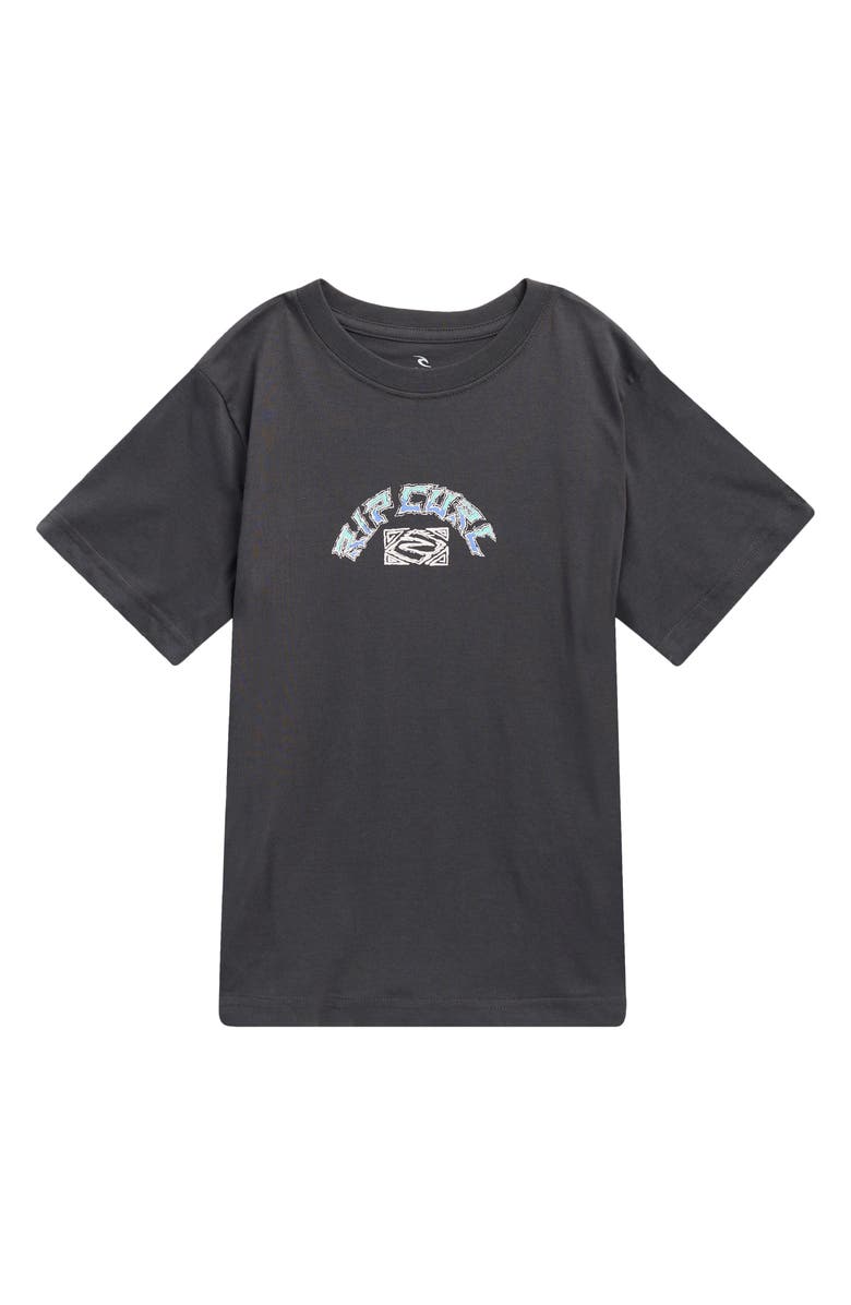 Rip Curl Kids' Tropic Daze Art Logo Graphic T-Shirt, Main, color, Washed Black