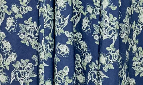 Melloday Floral Tie Strap Midi Dress In Teal Floral