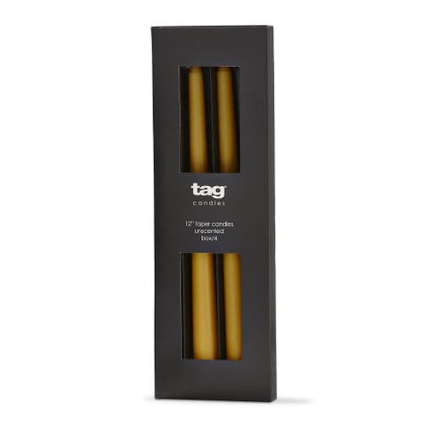 Color Studio Traditional Taper Unscented Candle Set Ochre
