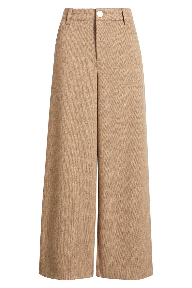 Whitney Skyrise Flat Front Wide Leg Pants, Alternate, color, PEANUT BUTTER MULTI