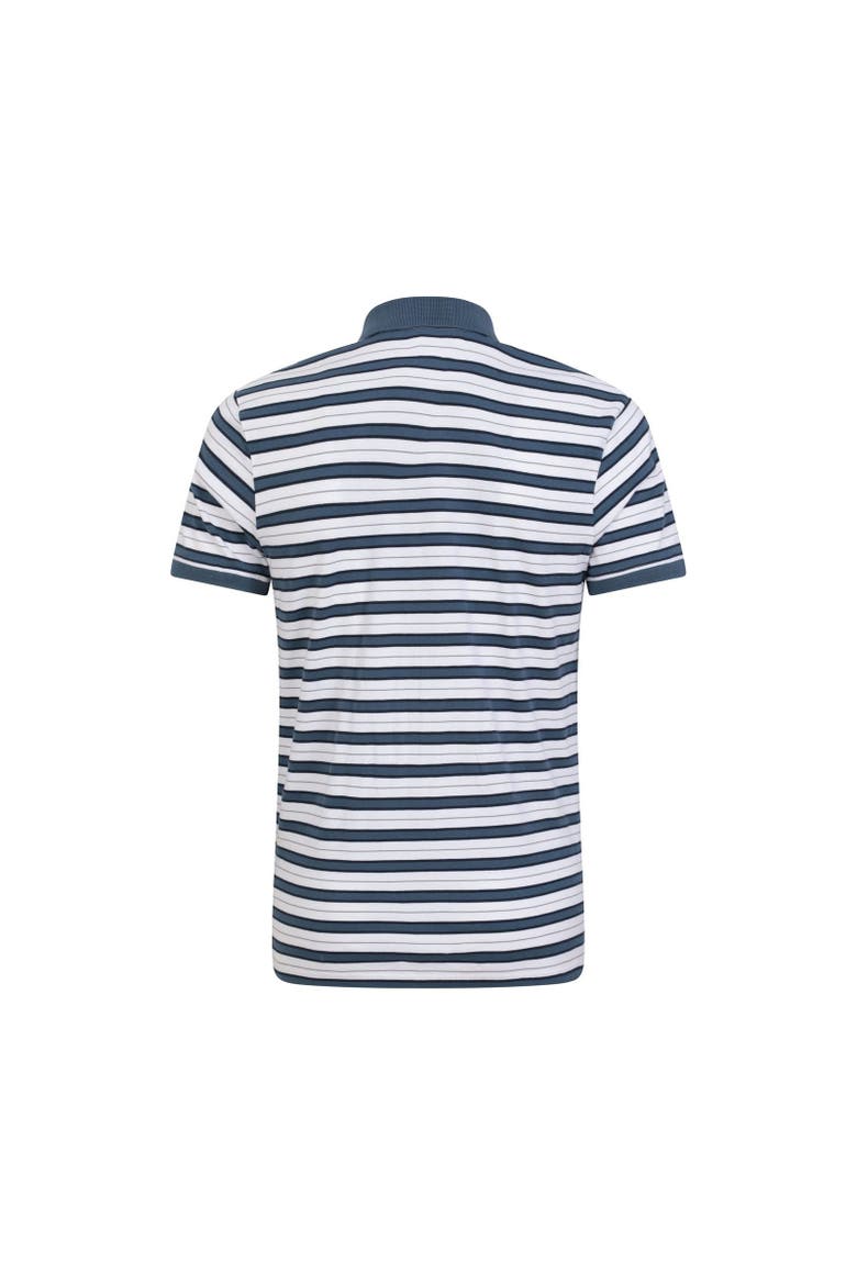Wren Stripe Cotton Polo Shirt, Alternate, color, White