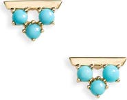 Bony Levy Turquoise Triangle Stud Earrings