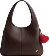 COACH Genuine Shearling Puffy Heart Bag Charm