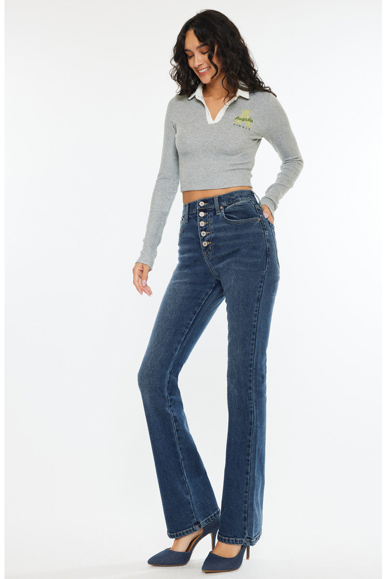 Zina High Rise Vintage Bootcut Jeans, Alternate, color, Dark Wash