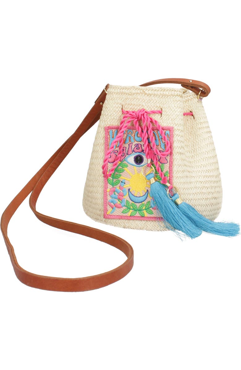 MERCEDES SALAZAR Pure Magic Angi Raffia Handbag, Main, color,