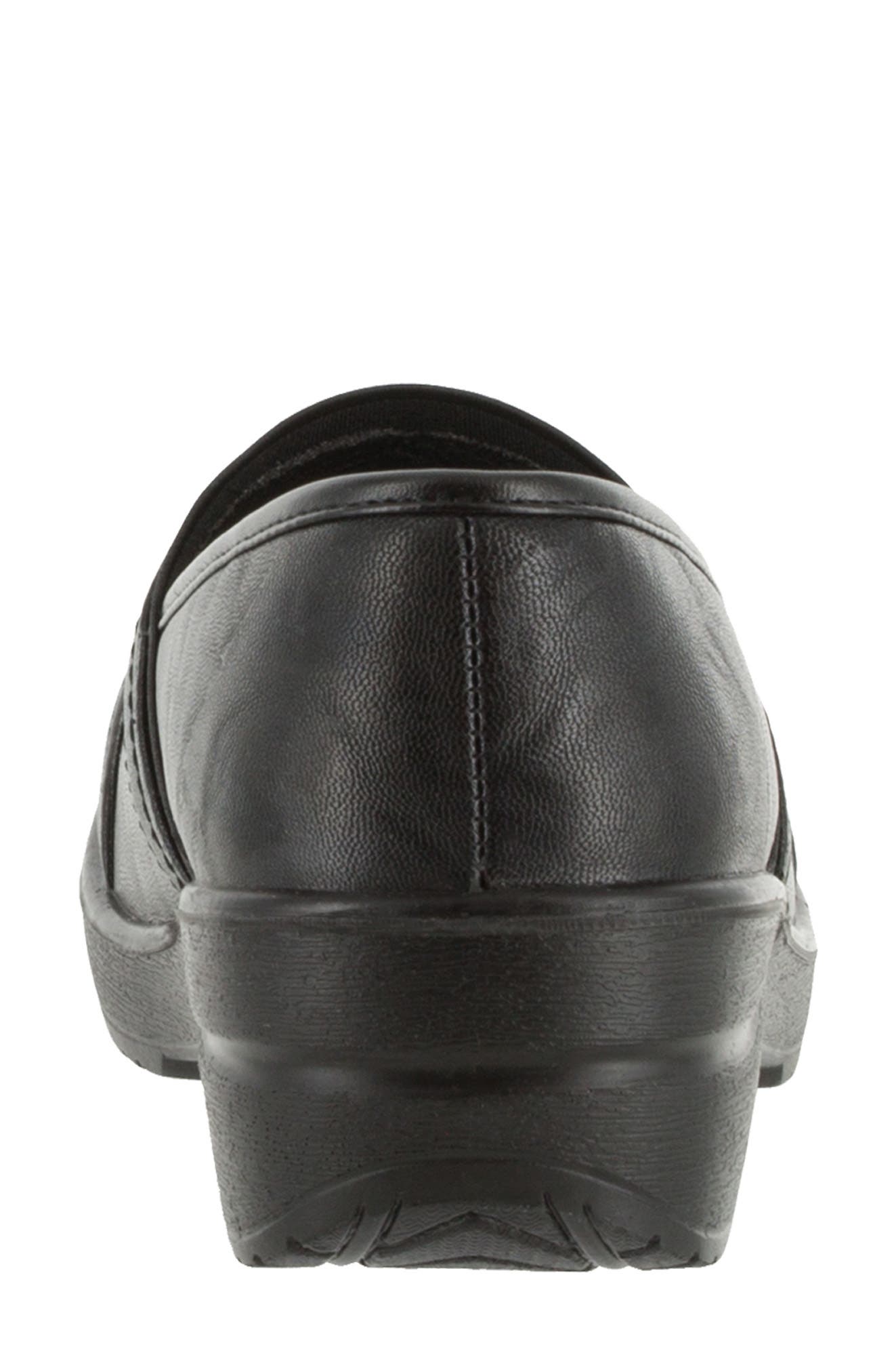 EASY STREET Origin Embossed Comfort Slip-On Clog - Multiple Widths Available, Alternate, color, Black Lamy/Black