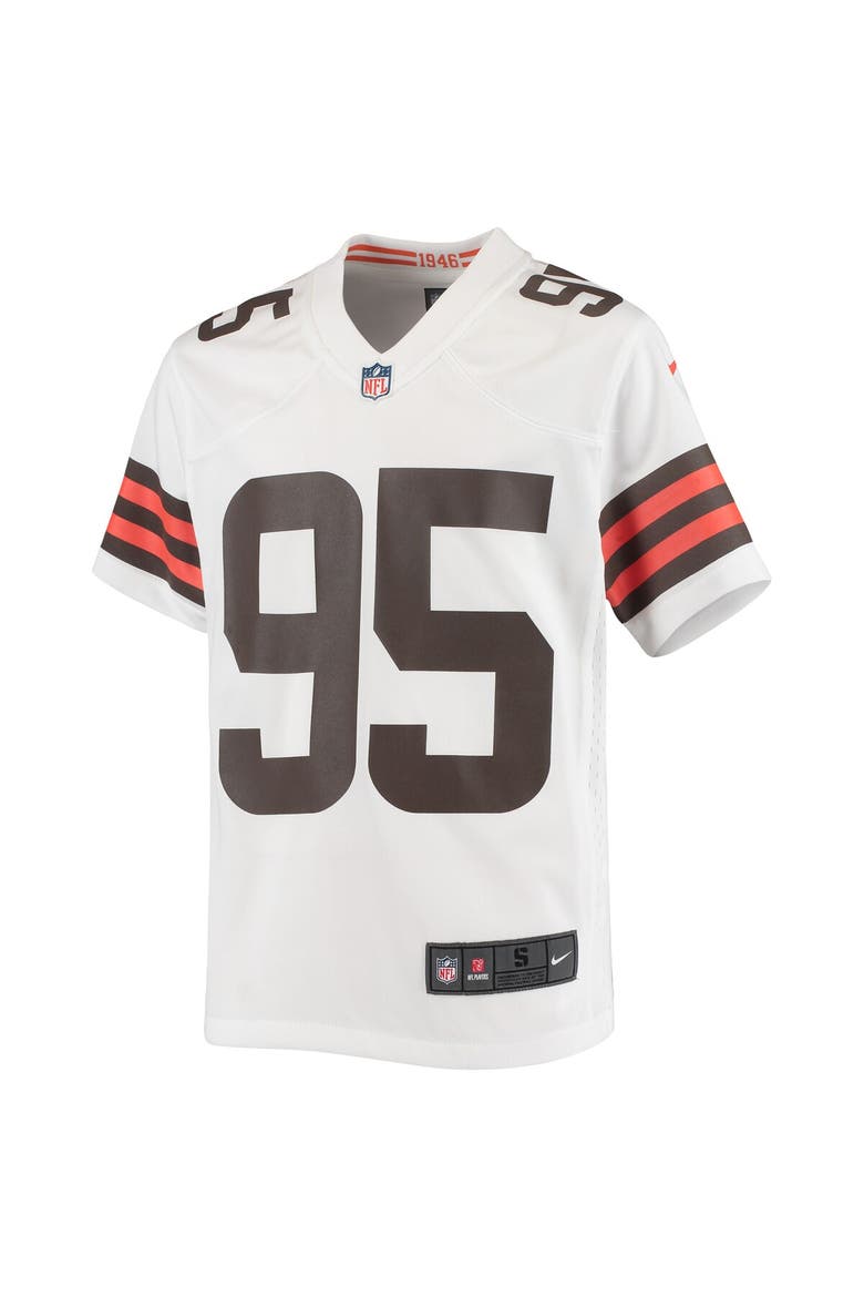 Youth Nike Myles Garrett White Cleveland Browns Game Jersey, Alternate, color, White