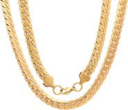 STEELTIME Men's Flat Curb Chain Necklace