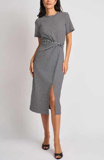 Twist Stripe T-Shirt Dress