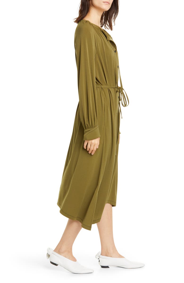 Proenza Schouler White Label Matte Jersey Long Sleeve Midi Dress, Alternate, color, 