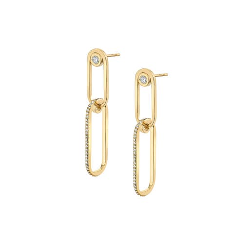 Pavé Couplet Link Drop Earrings