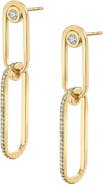Michael M Pavé Couplet Link Drop Earrings