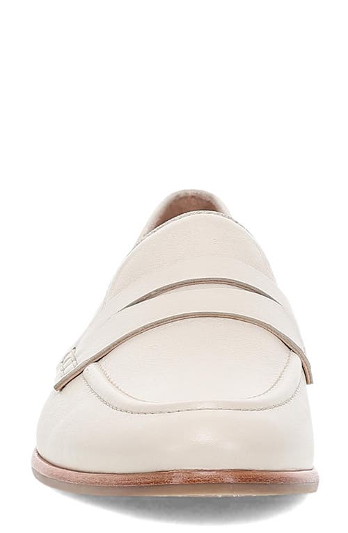 Frye Faith Leather Classic Penny Loafers In Ivory