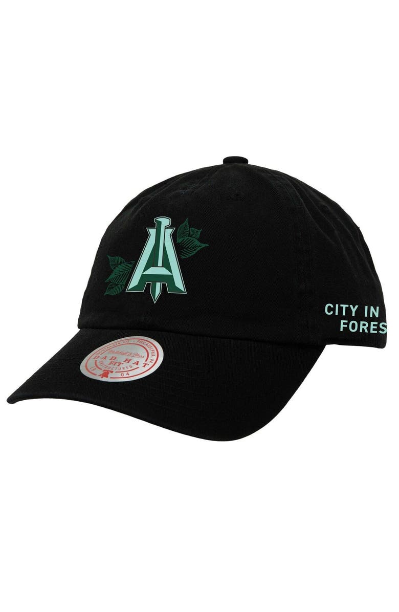 Mitchell & Ness Men's Mitchell & Ness Black Atlanta United FC Canopy Adjustable Dad Hat, Main, color, 