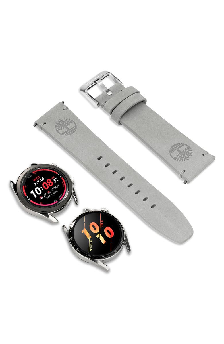 Timberland Leather Apple Watch<sup>®</sup> Strap, Alternate, color, Gray