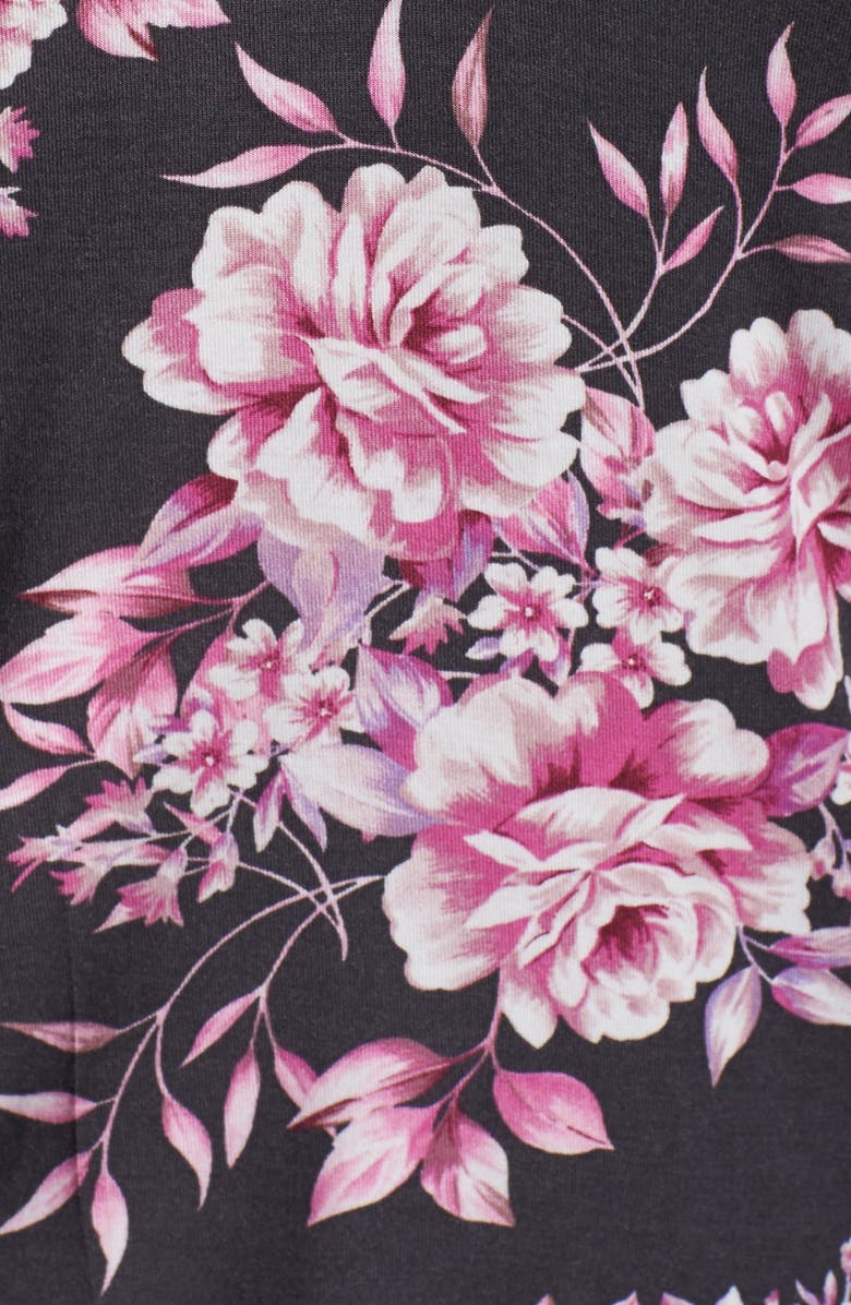 PJ Salvage Lace Trim Print Jersey Pajamas, Alternate, color, 