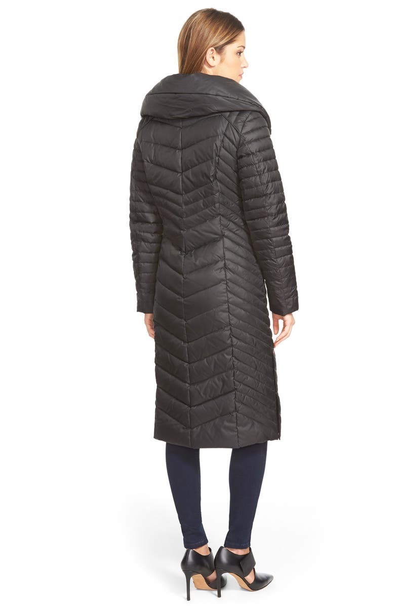 Marc New York 'Karen' Chevron Quilted Long Down & Feather Fill Coat, Alternate, color, 