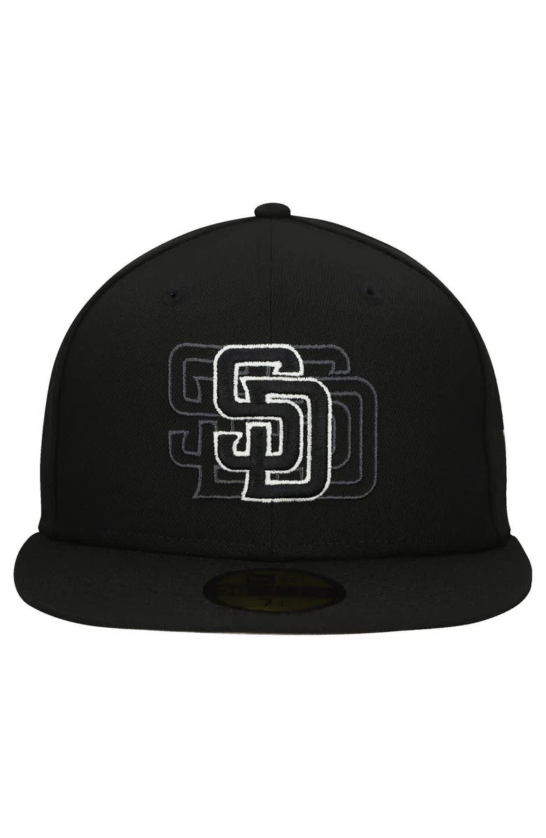 New Era Men's New Era Black San Diego Padres Tri-Hit 59FIFTY Fitted Hat, Alternate, color, 