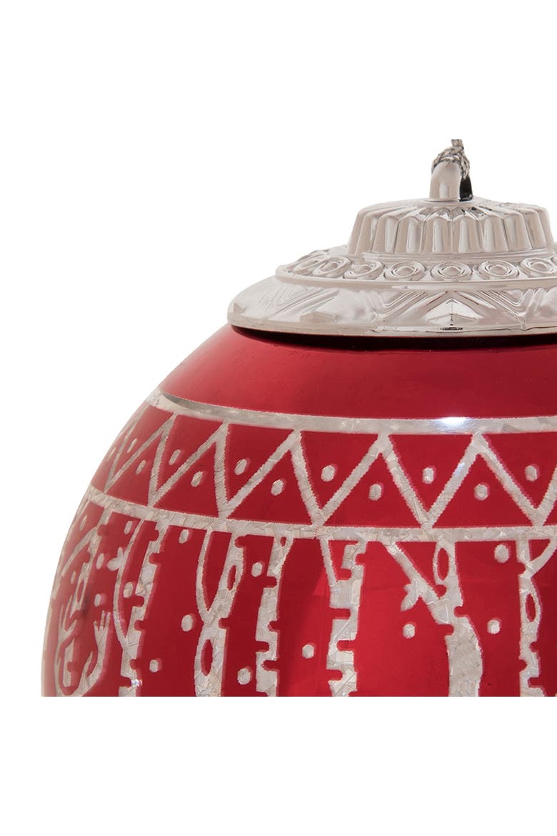 Scandi Deer In Woods LED Ornament, Alternate, color, White