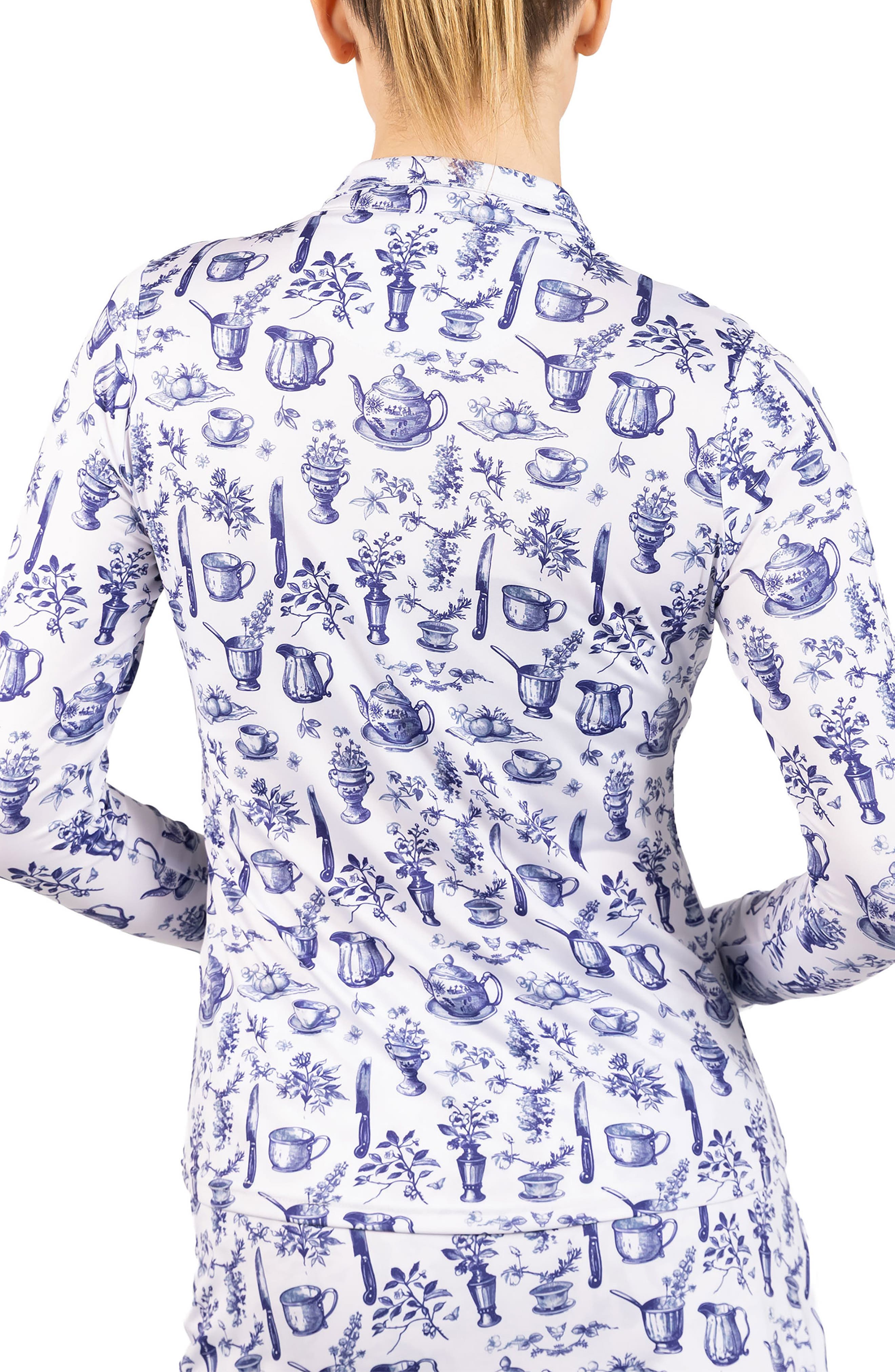 Toile Print Performance Quarter Zip Pullover - image 2