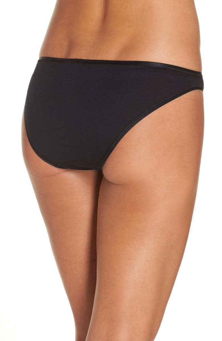 Hanro Seamless High Cut Briefs, Alternate, color, Black