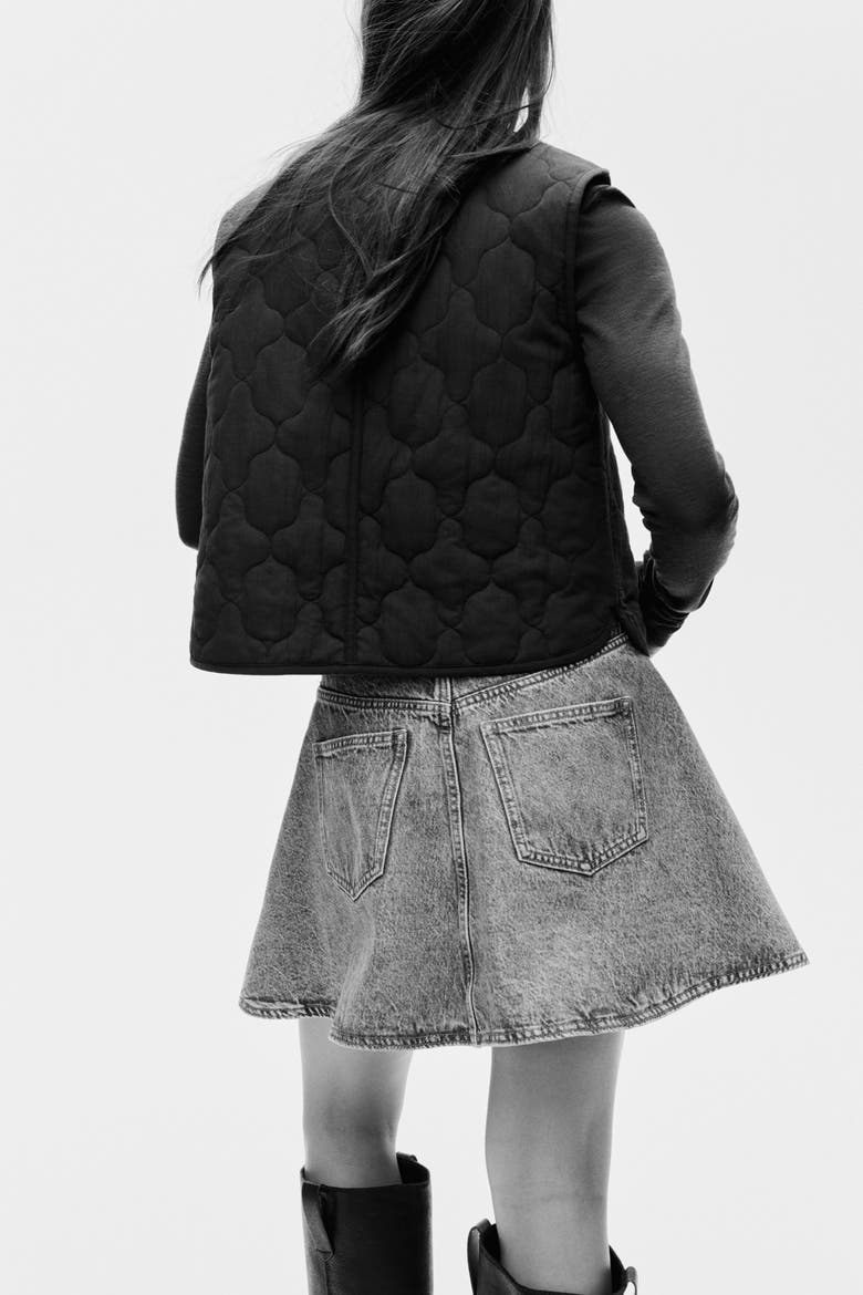 Quilted Gilet, Alternate, color, Dark brown