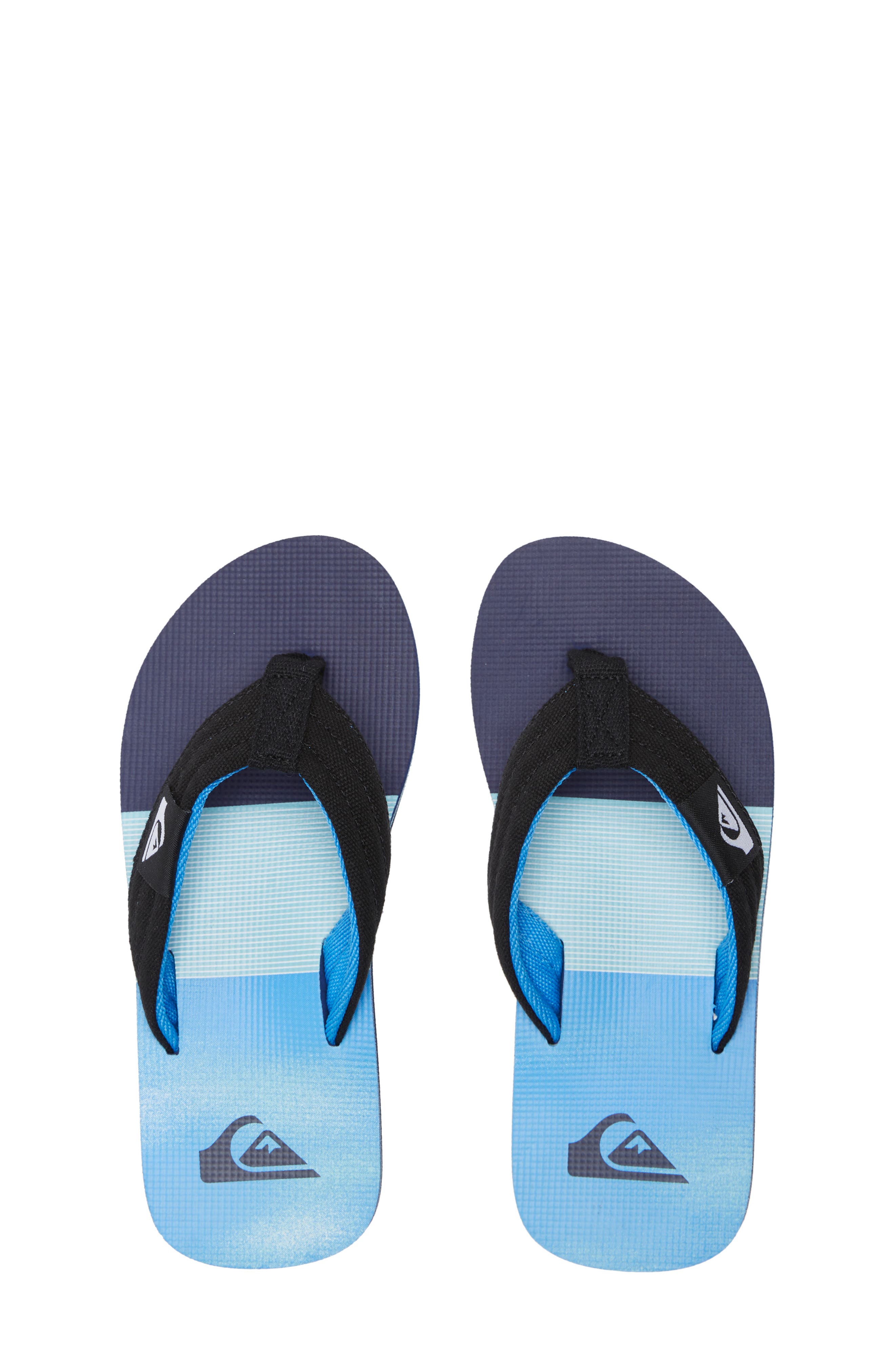 Quiksilver Kids' Molokai Layback II Flip Flop, Alternate, color, Black/ Blue/ Black