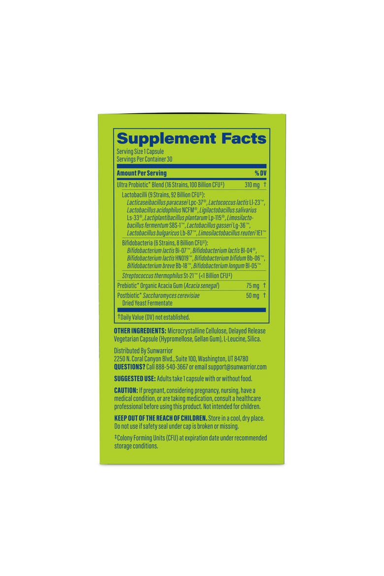 Active Performance Ultra Probiotic Capsules, 100 Billion CFU, 30ct Bottle, Alternate, color, No Color
