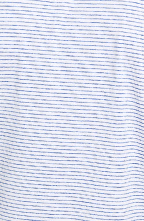 Vineyard Vines Stripe Sankaty Short Sleeve Performance Polo In Yacht Blue Tejeda
