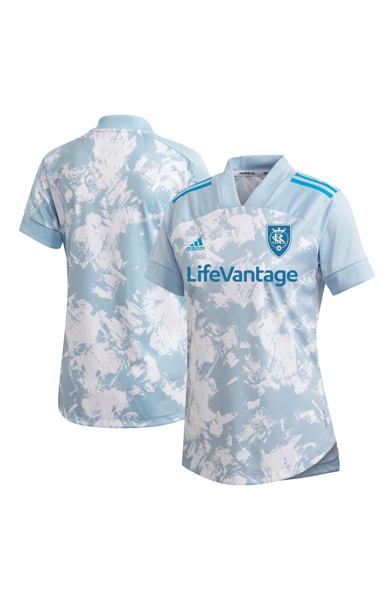 adidas Women's adidas Light Blue Real Salt Lake 2021 Primeblue Replica Jersey, Main, color, 