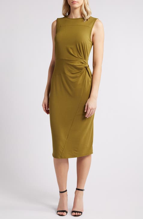 Side Twist Midi Dress