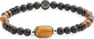 Caputo & Co. Men's Barrel Beaded Stretch Bracelet