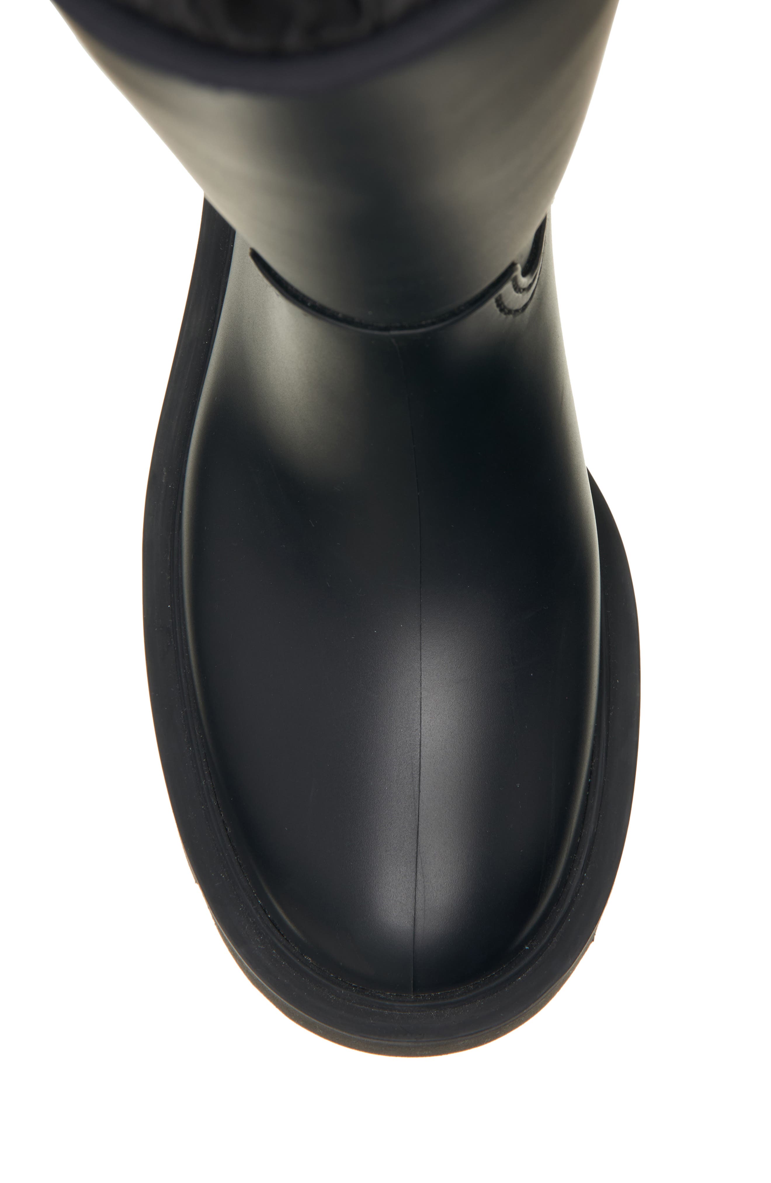 Moncler Kickstream Waterproof Rain Boot, Alternate, color, Black