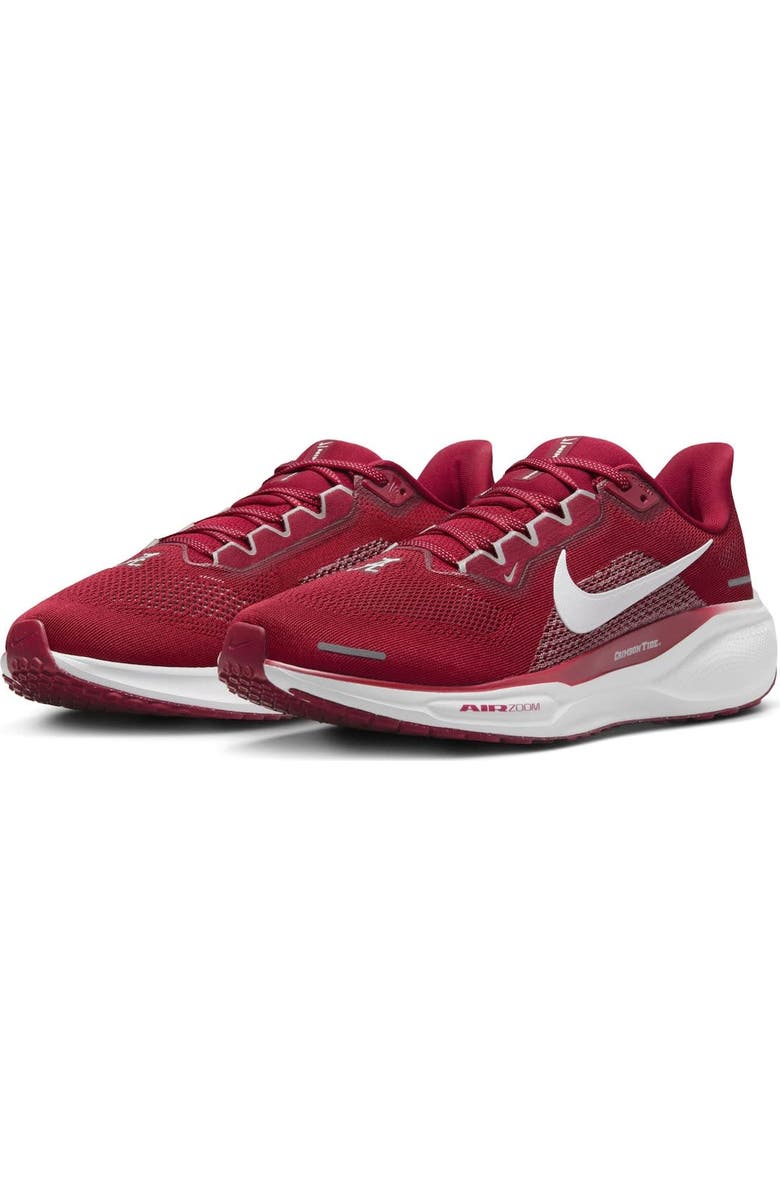 Nike Unisex Nike Crimson Alabama Crimson Tide Zoom Pegasus 41 Running Shoes, Alternate, color,