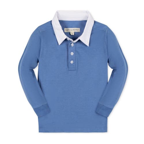 HOPE & HENRY HOPE & HENRY BOYS' ORGANIC RUGBY SHIRT, KIDS