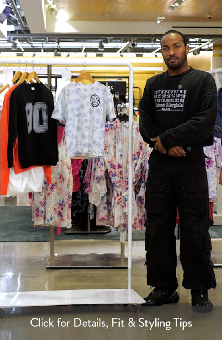 Kids' Smiley Graffiti Tie Dye Cotton Graphic T-Shirt, sales video thumbnail