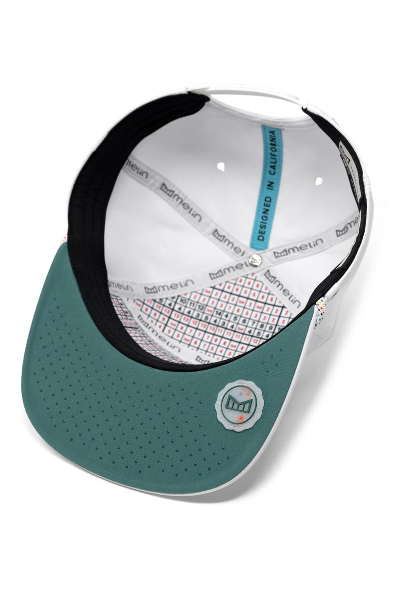 Coronado Links Hydro Performance Snapback Hat, Alternate, color, WHITE/ GREEN