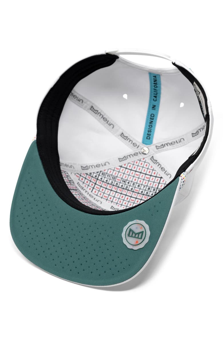 Melin Coronado Links Hydro Performance Snapback Hat, Alternate, color, White/ Green