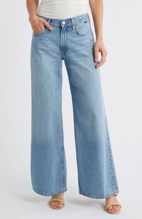 Mavi Jeans Sandy Low Waist Wide Leg Jeans in Mid Used Classic Denim at Nordstrom, Size 31 X 32